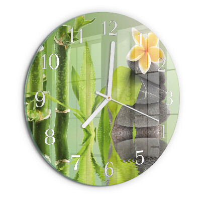 Orologio rotondo Pietre di bambù