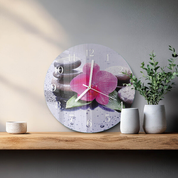 Orologio rotondo Orchidea