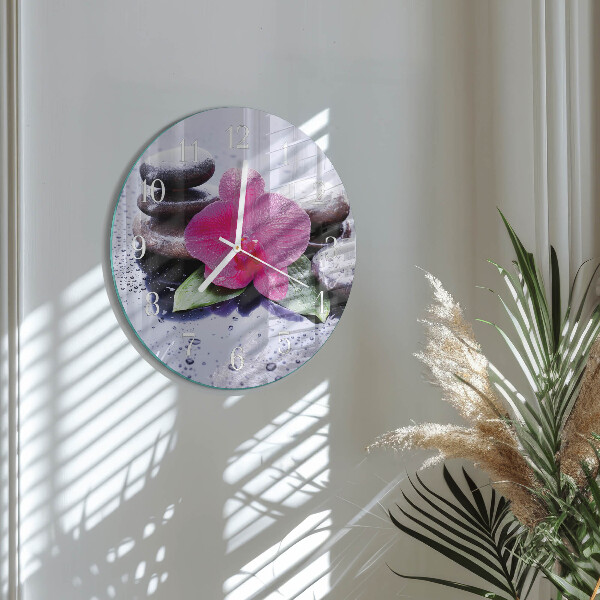 Orologio rotondo Orchidea