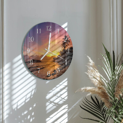 Orologio rotondo Tramonto
