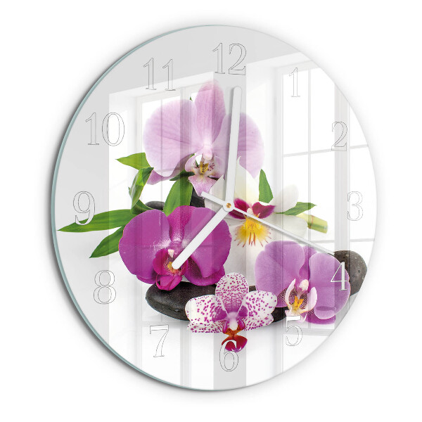 Orologio rotondo Orchidea
