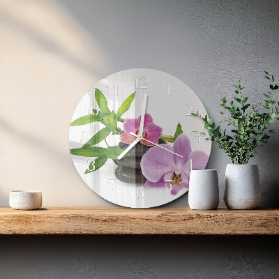 Orologio rotondo Orchidea