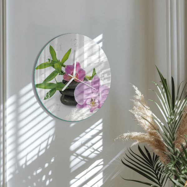 Orologio rotondo Orchidea