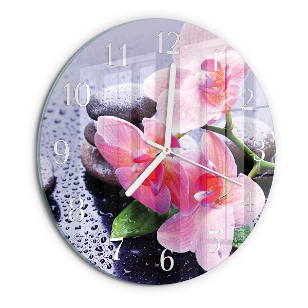 Orologio rotondo Orchidea