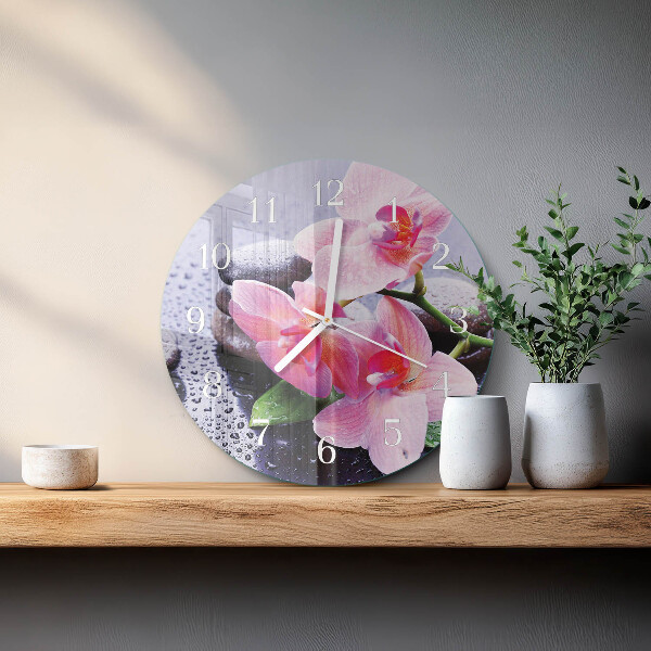 Orologio rotondo Orchidea