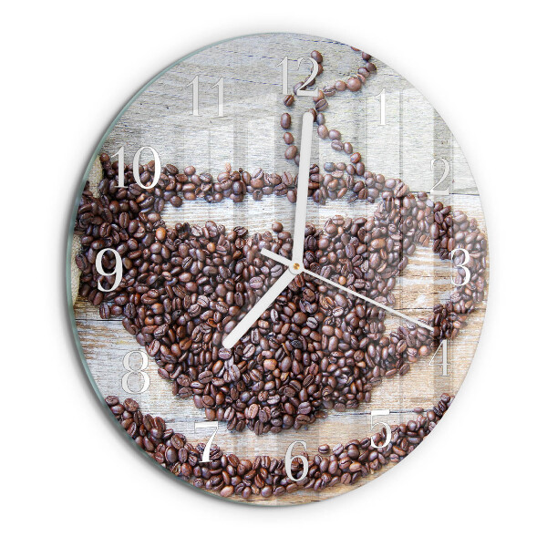 Orologio rotondo chicchi di caffè
