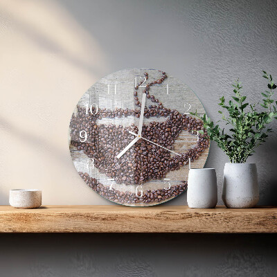 Orologio rotondo chicchi di caffè