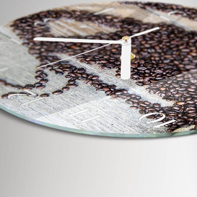 Orologio rotondo chicchi di caffè