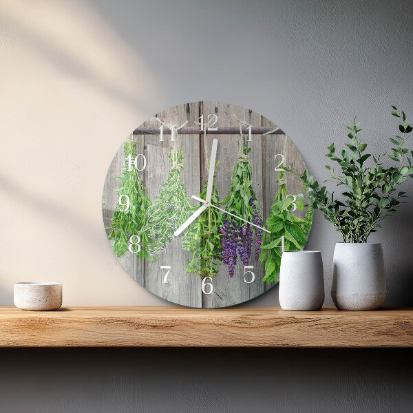 Orologio rotondo erbe