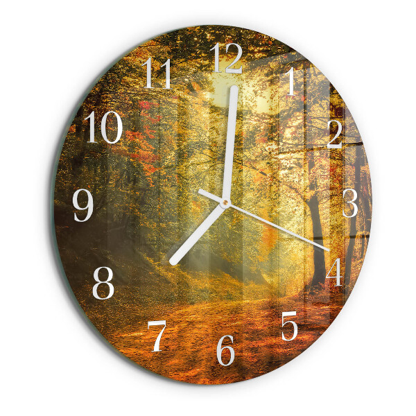 Orologio rotondo Autunno nella foresta