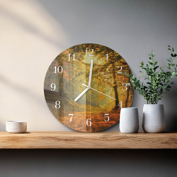 Orologio rotondo Autunno nella foresta
