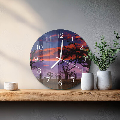 Orologio rotondo Alberi