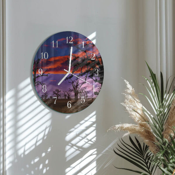Orologio rotondo Alberi