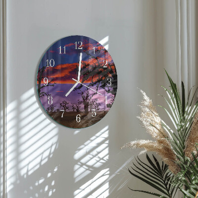 Orologio rotondo Alberi
