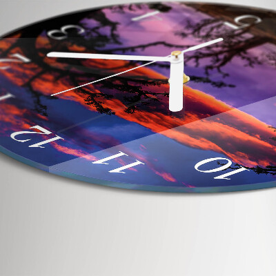 Orologio rotondo Alberi