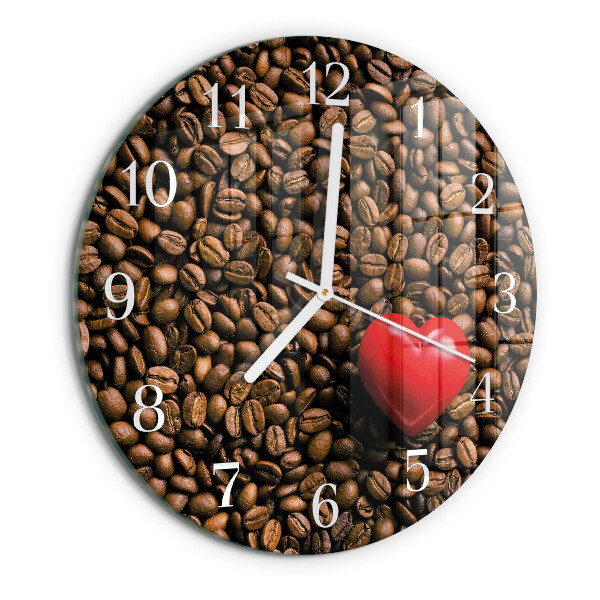 Orologio rotondo chicchi di caffè
