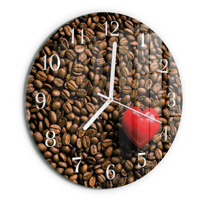 Orologio rotondo chicchi di caffè
