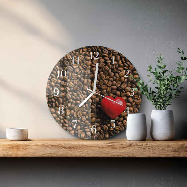 Orologio rotondo chicchi di caffè