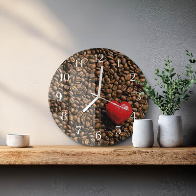 Orologio rotondo chicchi di caffè