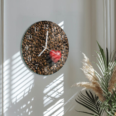 Orologio rotondo chicchi di caffè