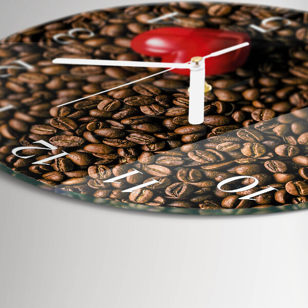 Orologio rotondo chicchi di caffè