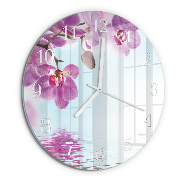 Orologio rotondo Orchidea