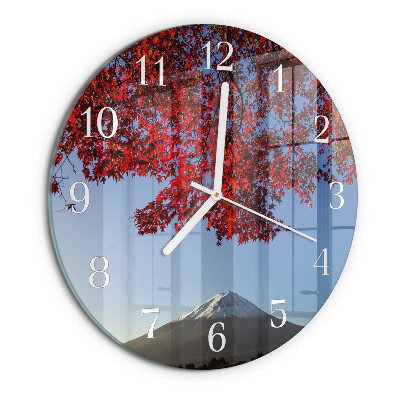 Orologio rotondo Foglie di montagna