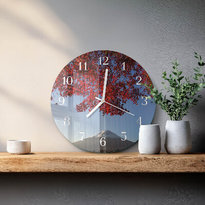 Orologio rotondo Foglie di montagna