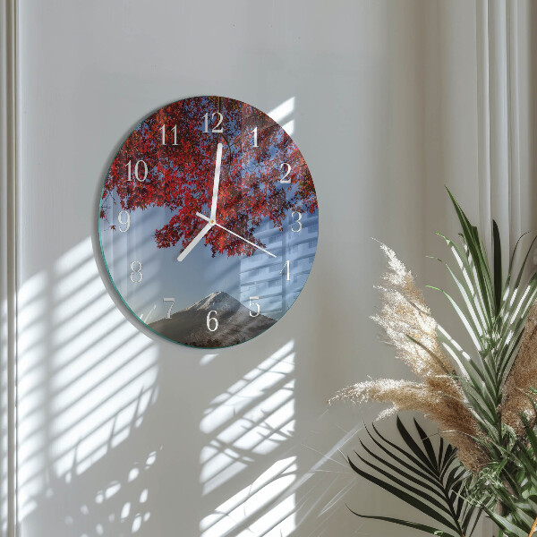 Orologio rotondo Foglie di montagna