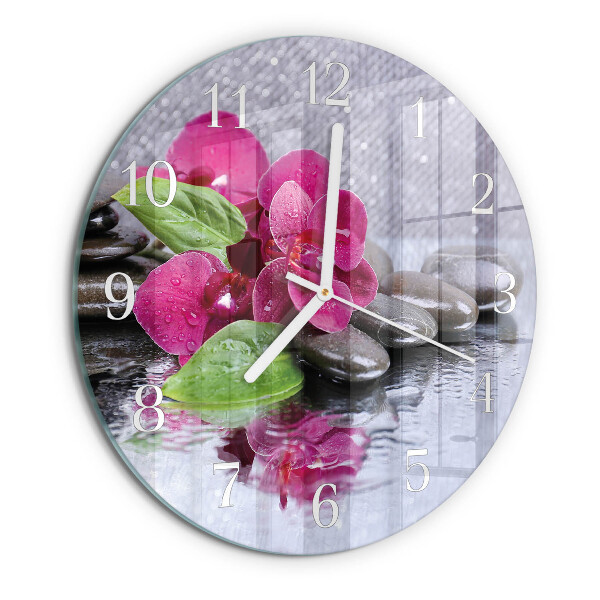 Orologio rotondo Orchidea