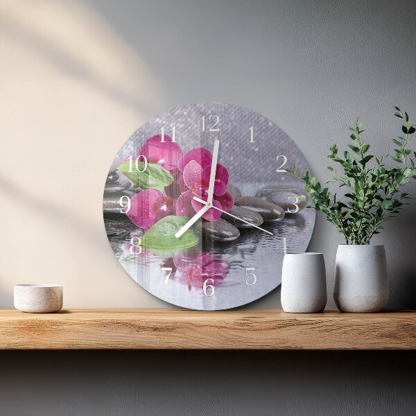Orologio rotondo Orchidea