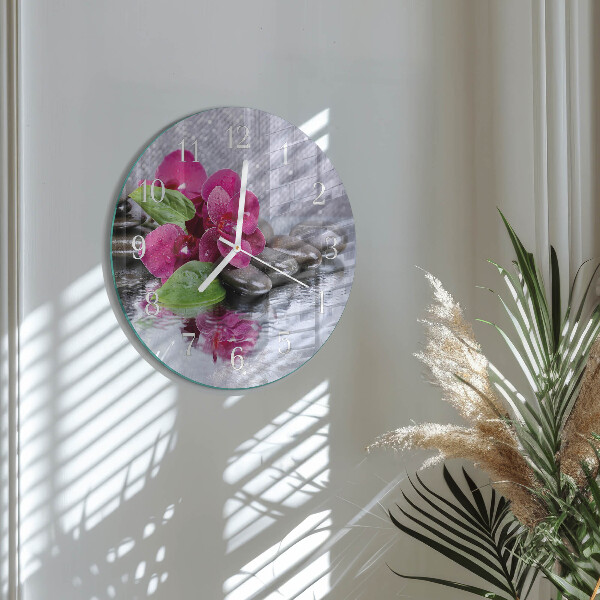 Orologio rotondo Orchidea