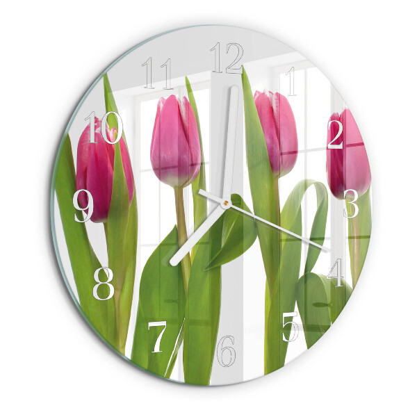 Orologio rotondo Tulipani