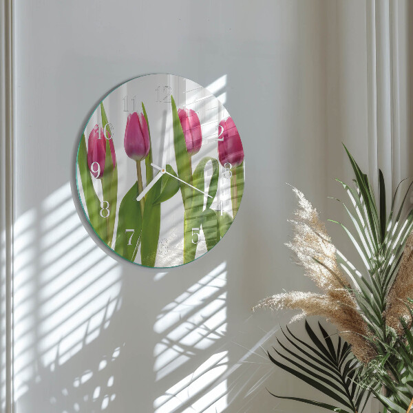 Orologio rotondo Tulipani
