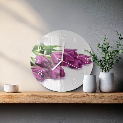 Orologio rotondo Tulipani