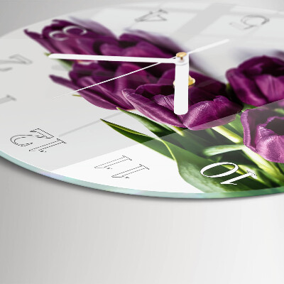 Orologio rotondo Tulipani