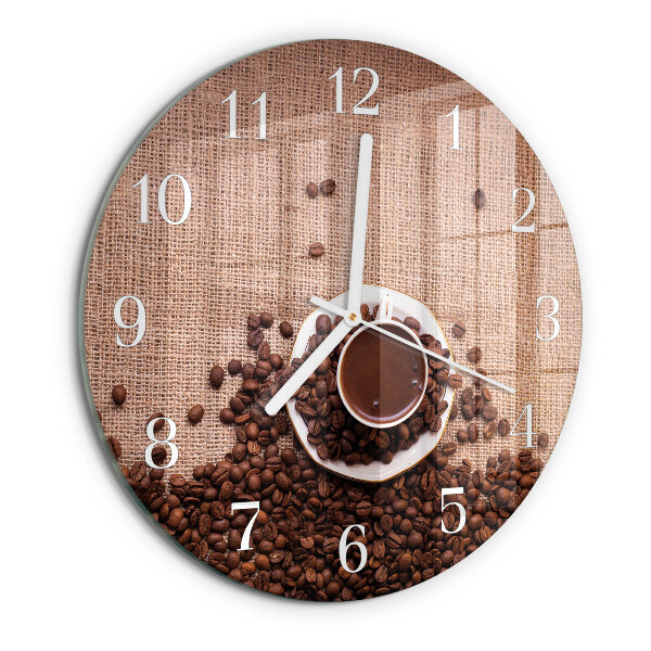 Orologio rotondo chicchi di caffè