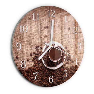 Orologio rotondo chicchi di caffè