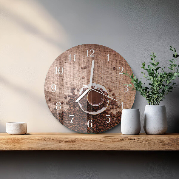 Orologio rotondo chicchi di caffè