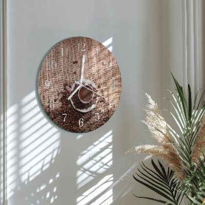 Orologio rotondo chicchi di caffè