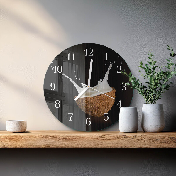 Orologio rotondo Noce di cocco