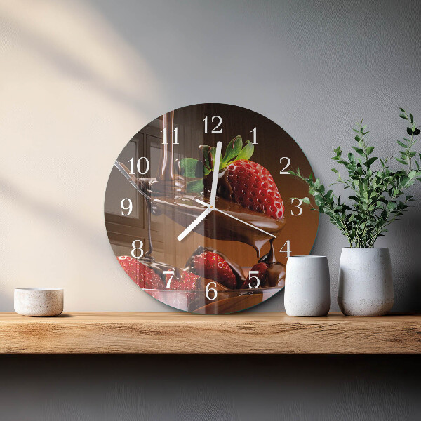 Orologio rotondo Fragole al cioccolato