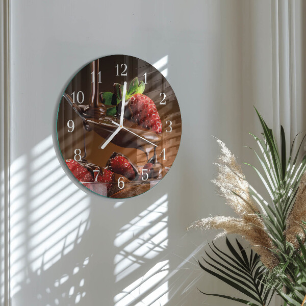 Orologio rotondo Fragole al cioccolato