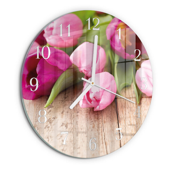 Orologio rotondo Tulipani
