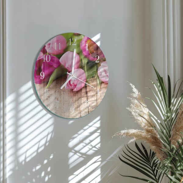 Orologio rotondo Tulipani