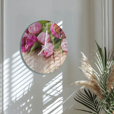 Orologio rotondo Tulipani