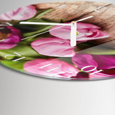 Orologio rotondo Tulipani