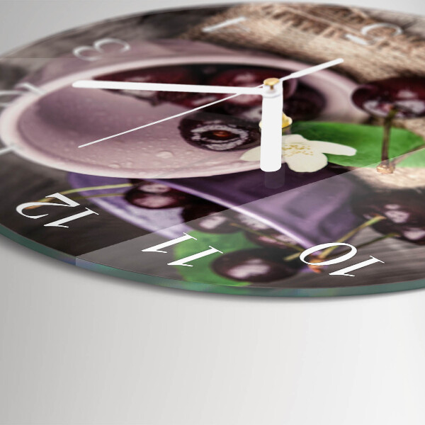 Orologio rotondo Ciliegie di Borgogna