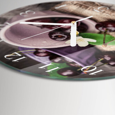 Orologio rotondo Ciliegie di Borgogna