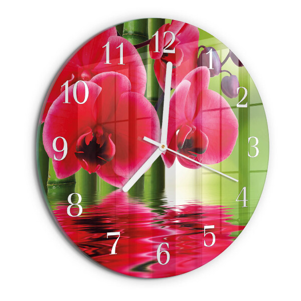 Orologio rotondo Orchidea